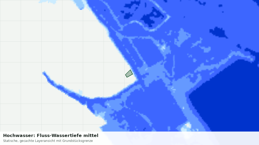 Statische Kartenansicht: Hochwasser: Fluss-Wassertiefe mittel