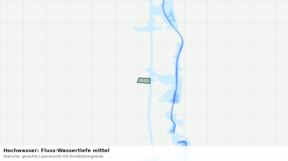 Statische Kartenansicht: Hochwasser: Fluss-Wassertiefe mittel