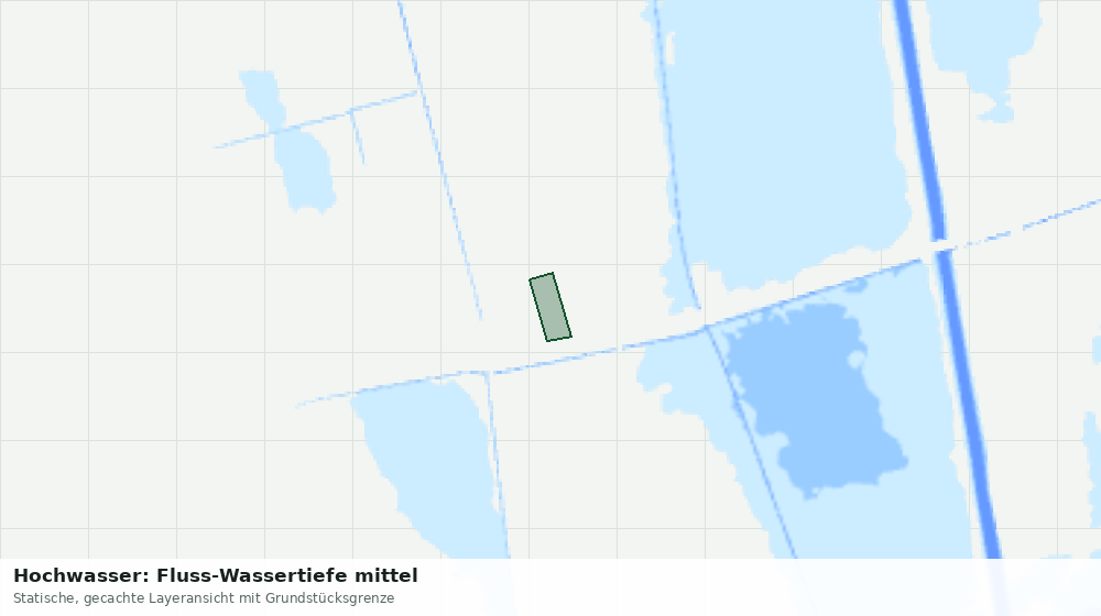 Statische Kartenansicht: Hochwasser: Fluss-Wassertiefe mittel