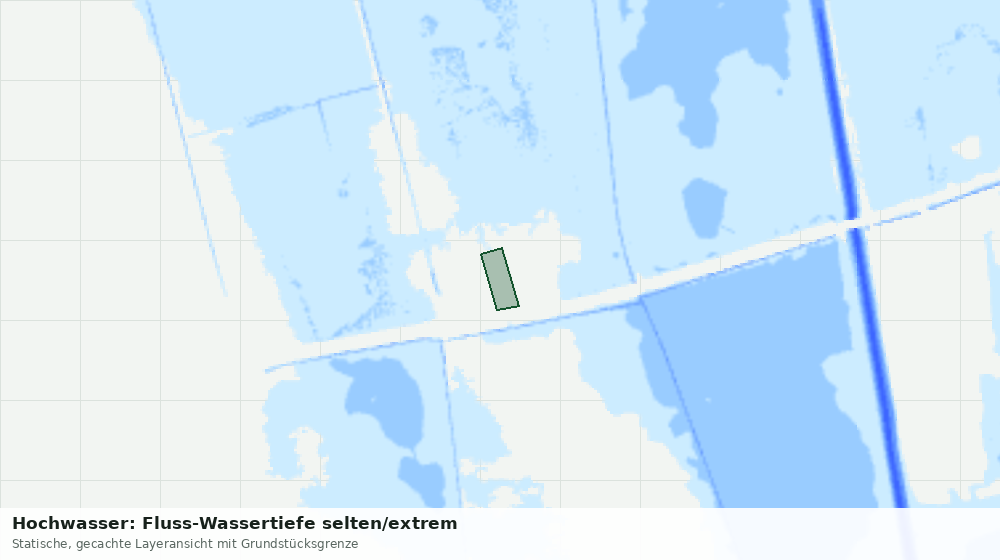 Statische Kartenansicht: Hochwasser: Fluss-Wassertiefe selten/extrem