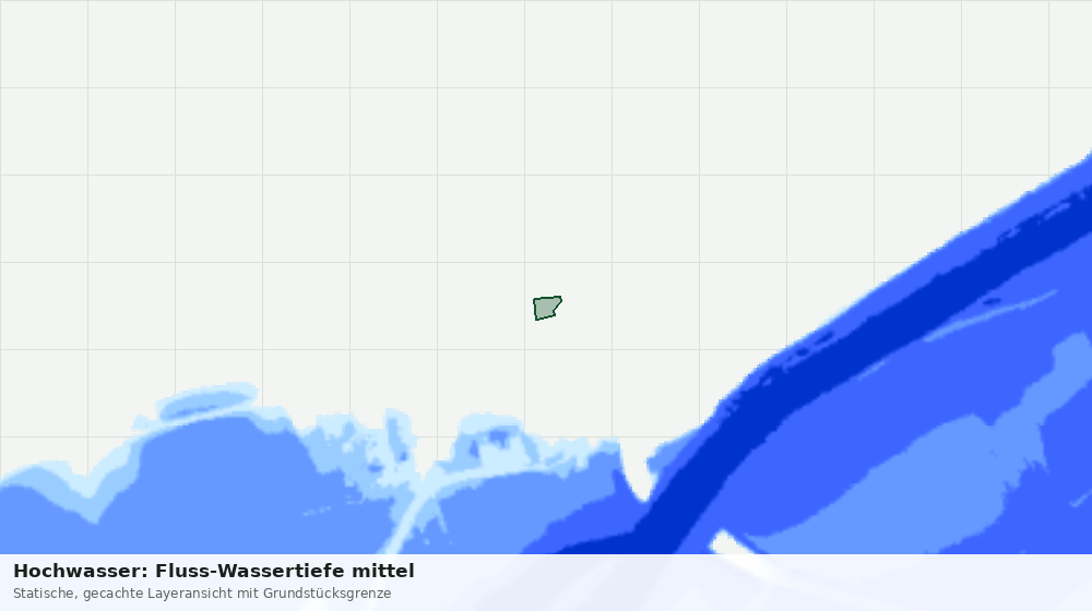 Statische Kartenansicht: Hochwasser: Fluss-Wassertiefe mittel