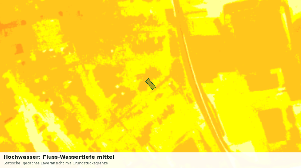 Statische Kartenansicht: Hochwasser: Fluss-Wassertiefe mittel