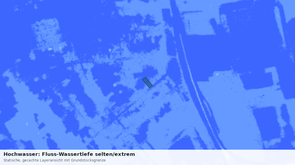 Statische Kartenansicht: Hochwasser: Fluss-Wassertiefe selten/extrem