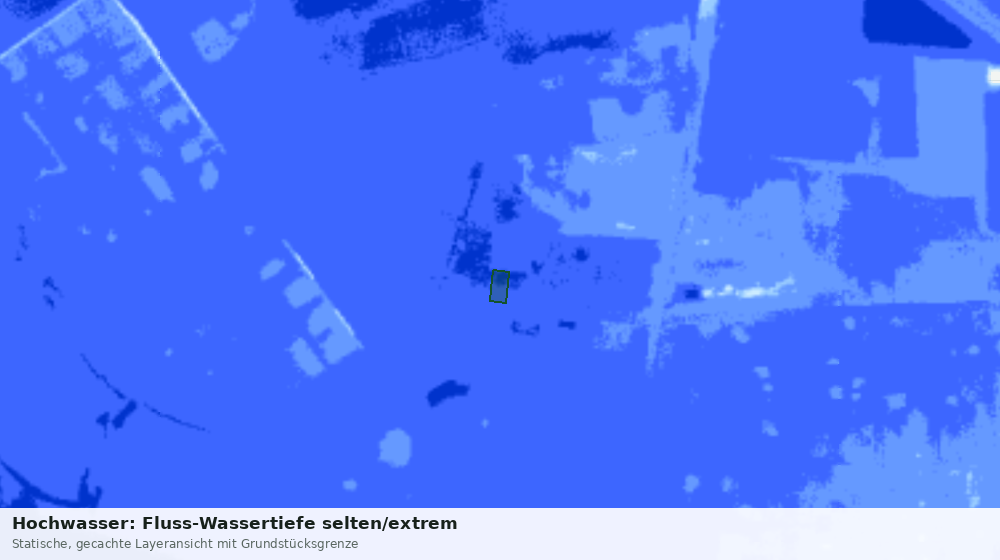 Statische Kartenansicht: Hochwasser: Fluss-Wassertiefe selten/extrem