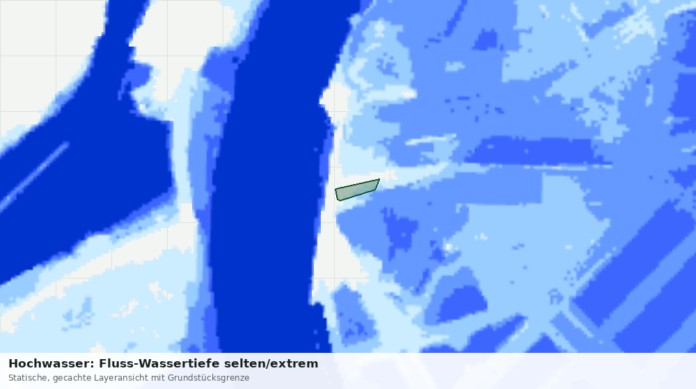 Statische Kartenansicht: Hochwasser: Fluss-Wassertiefe selten/extrem