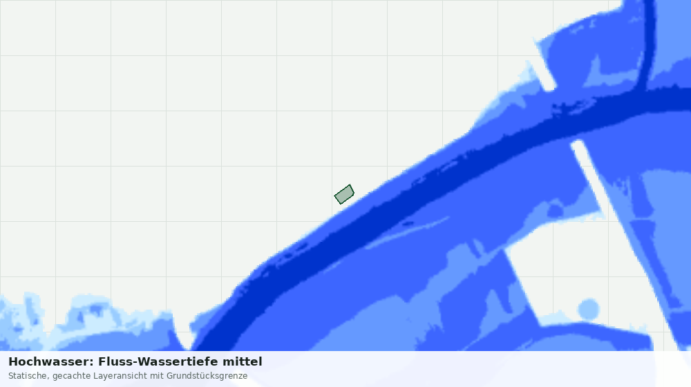 Statische Kartenansicht: Hochwasser: Fluss-Wassertiefe mittel