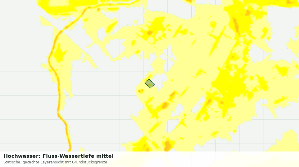 Statische Kartenansicht: Hochwasser: Fluss-Wassertiefe mittel