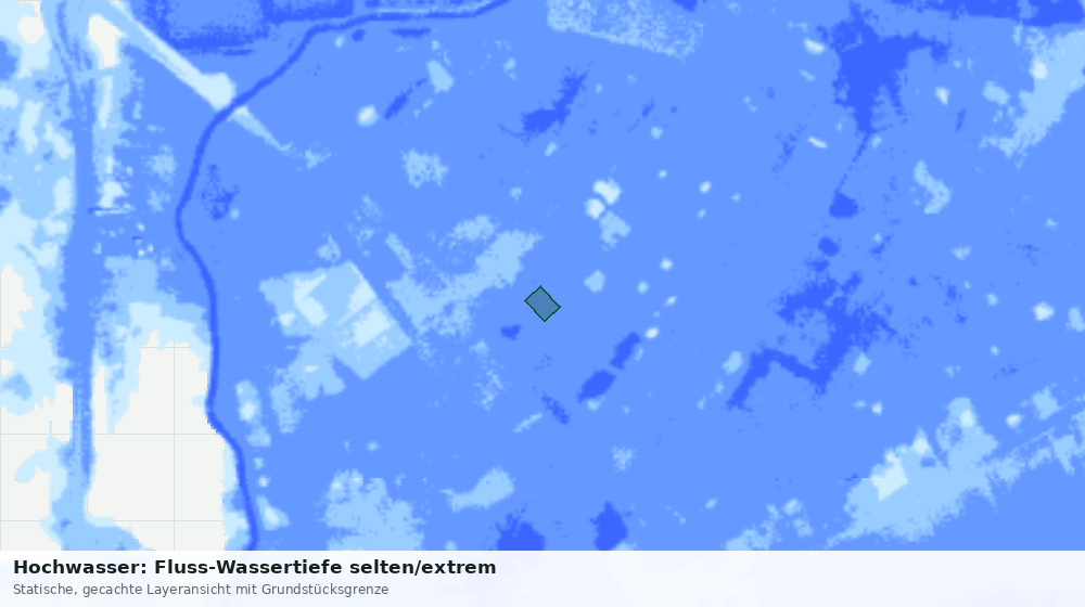 Statische Kartenansicht: Hochwasser: Fluss-Wassertiefe selten/extrem