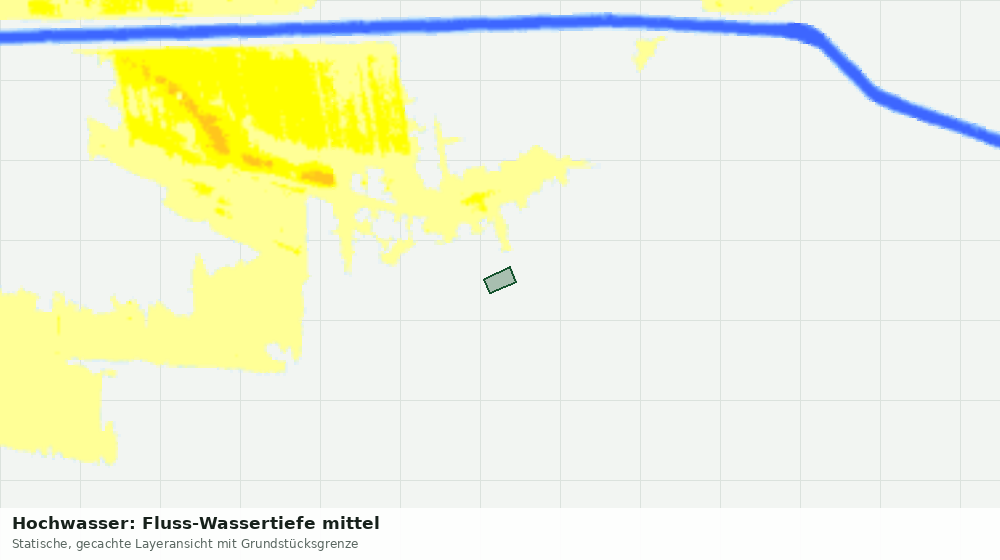 Statische Kartenansicht: Hochwasser: Fluss-Wassertiefe mittel