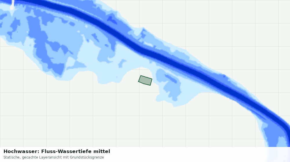 Statische Kartenansicht: Hochwasser: Fluss-Wassertiefe mittel