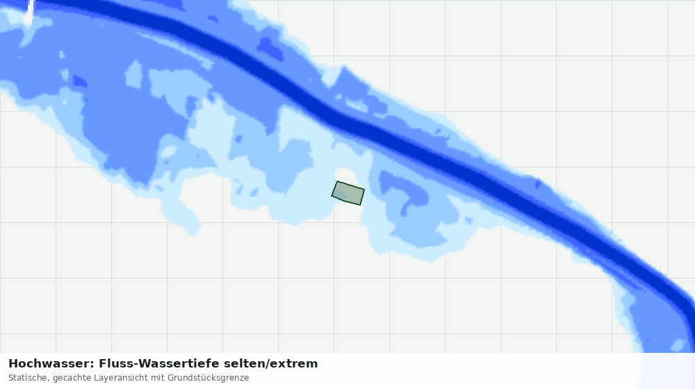 Statische Kartenansicht: Hochwasser: Fluss-Wassertiefe selten/extrem