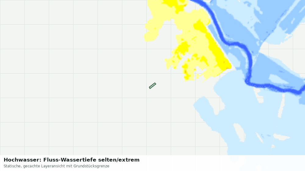 Statische Kartenansicht: Hochwasser: Fluss-Wassertiefe selten/extrem