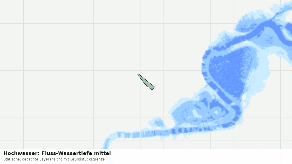 Statische Kartenansicht: Hochwasser: Fluss-Wassertiefe mittel