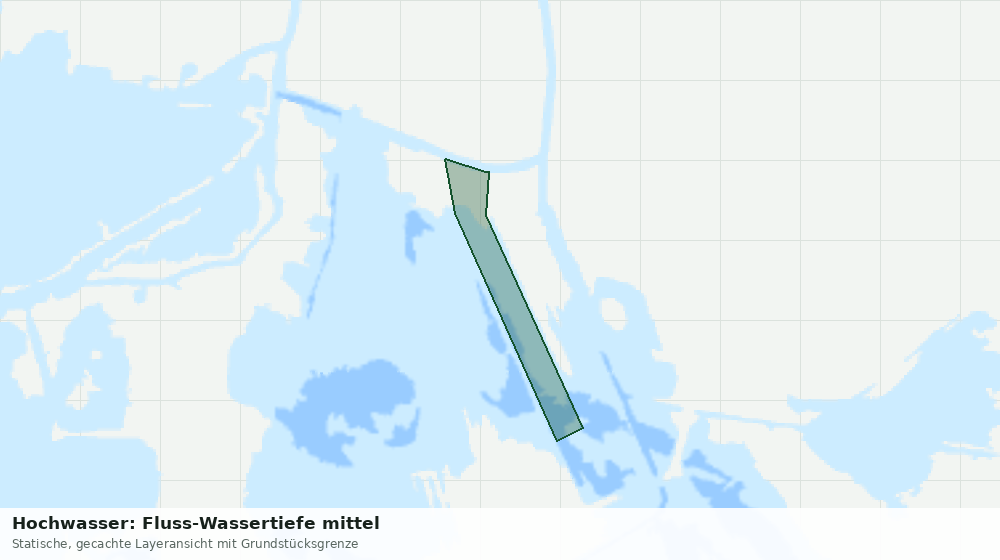 Statische Kartenansicht: Hochwasser: Fluss-Wassertiefe mittel