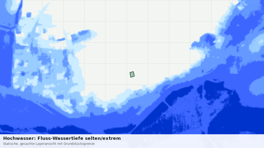 Statische Kartenansicht: Hochwasser: Fluss-Wassertiefe selten/extrem