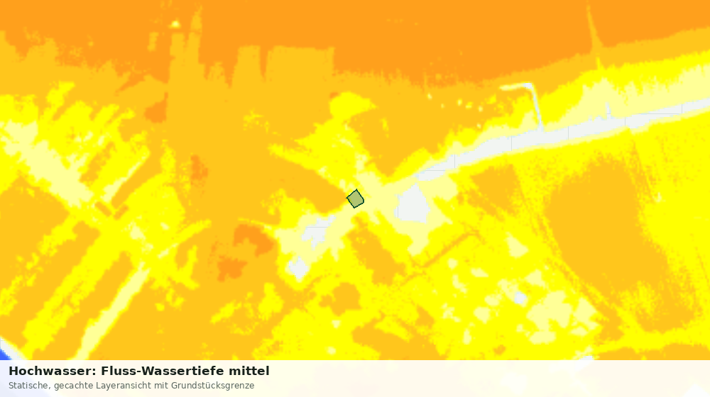 Statische Kartenansicht: Hochwasser: Fluss-Wassertiefe mittel