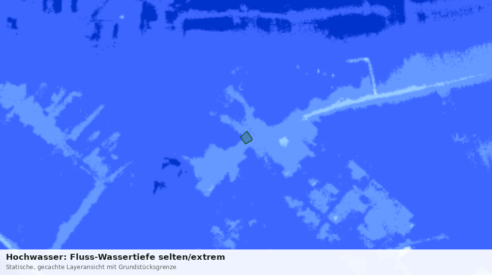 Statische Kartenansicht: Hochwasser: Fluss-Wassertiefe selten/extrem