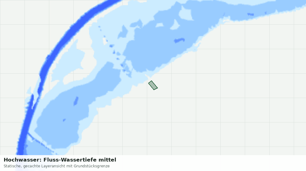 Statische Kartenansicht: Hochwasser: Fluss-Wassertiefe mittel