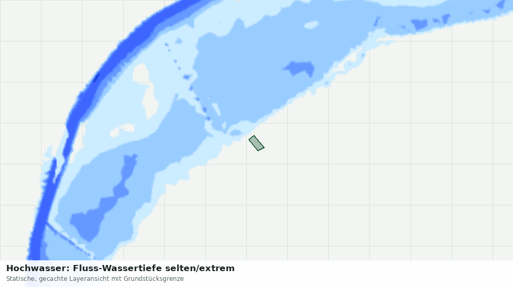Statische Kartenansicht: Hochwasser: Fluss-Wassertiefe selten/extrem