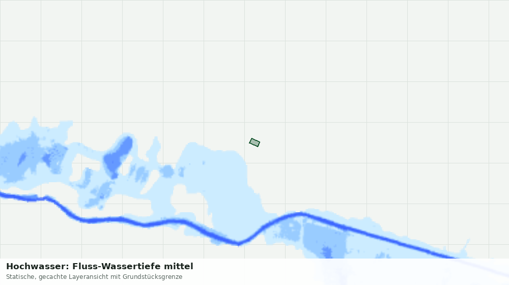 Statische Kartenansicht: Hochwasser: Fluss-Wassertiefe mittel