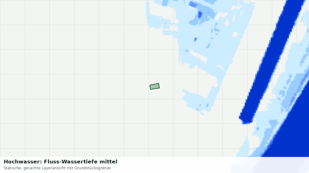 Statische Kartenansicht: Hochwasser: Fluss-Wassertiefe mittel