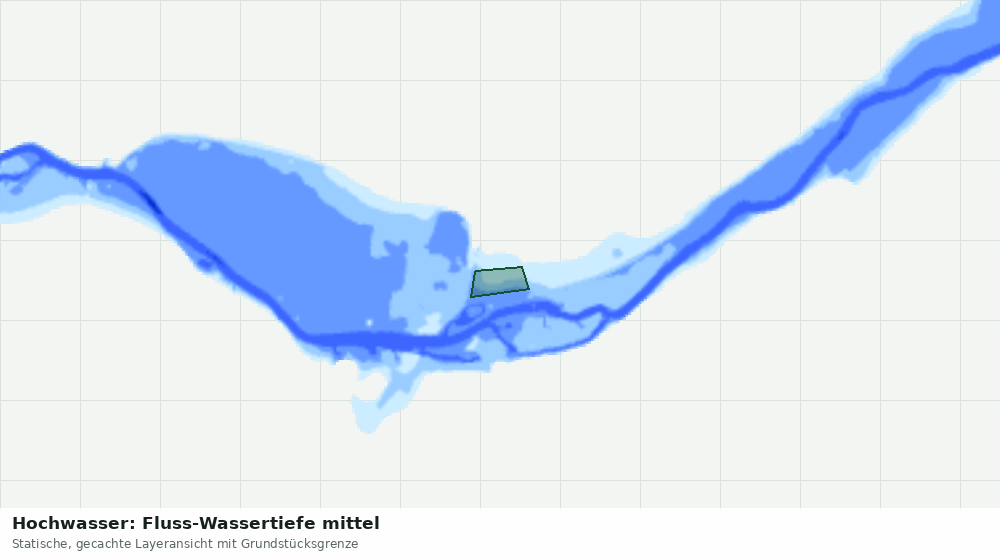 Statische Kartenansicht: Hochwasser: Fluss-Wassertiefe mittel