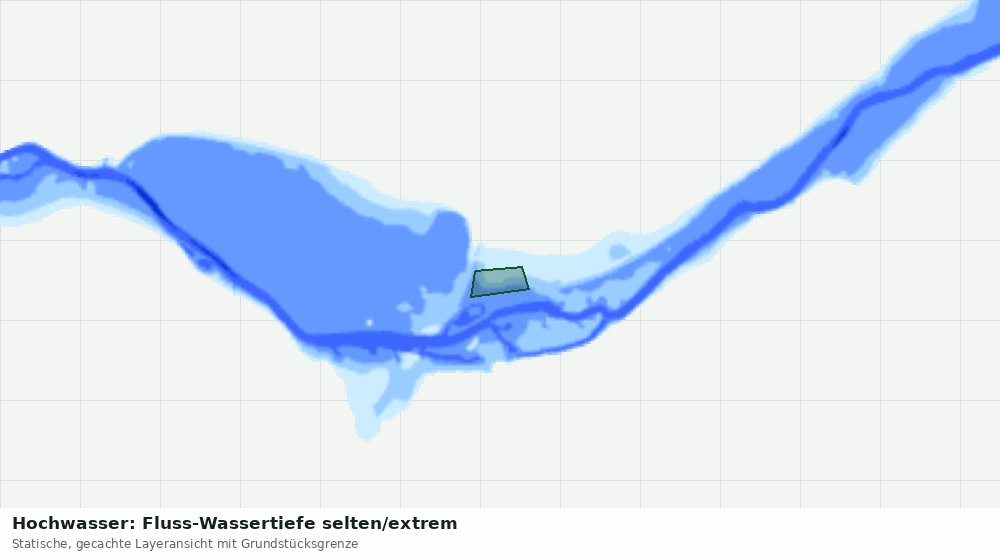 Statische Kartenansicht: Hochwasser: Fluss-Wassertiefe selten/extrem