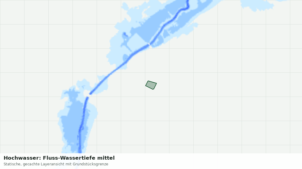 Statische Kartenansicht: Hochwasser: Fluss-Wassertiefe mittel