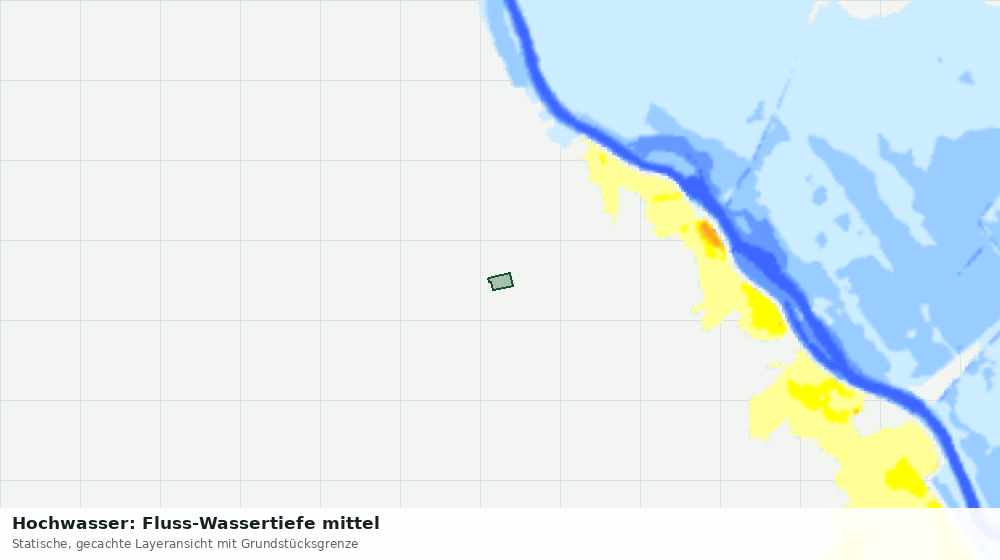 Statische Kartenansicht: Hochwasser: Fluss-Wassertiefe mittel