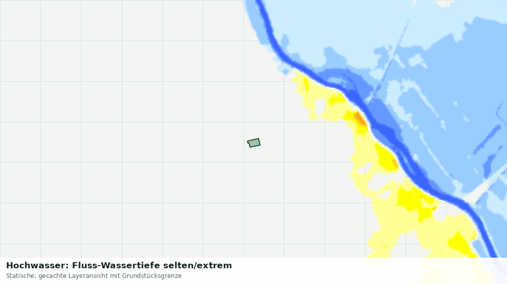 Statische Kartenansicht: Hochwasser: Fluss-Wassertiefe selten/extrem