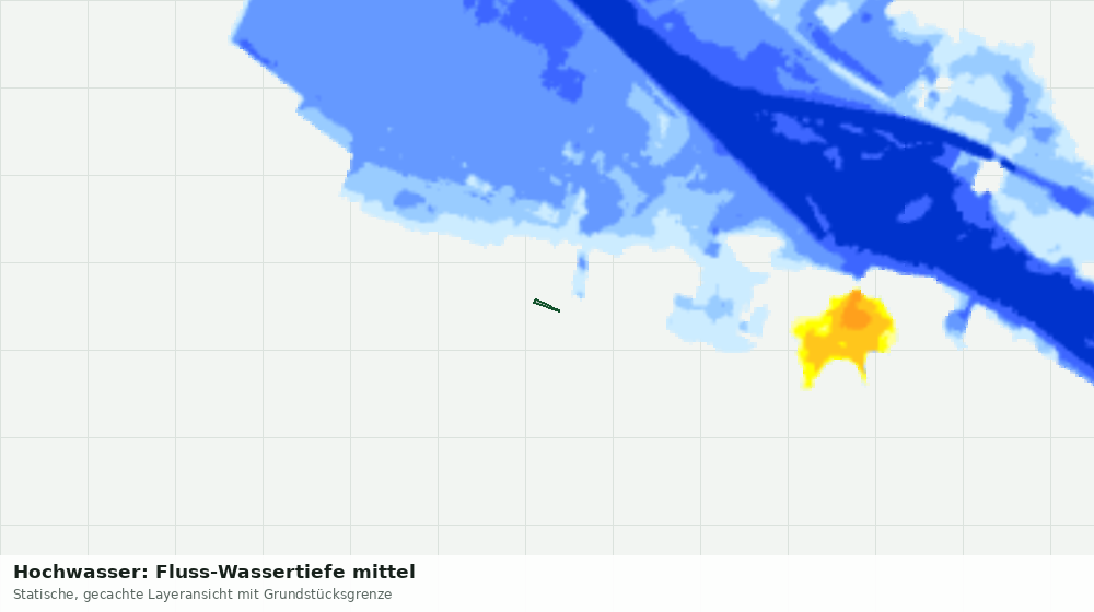 Statische Kartenansicht: Hochwasser: Fluss-Wassertiefe mittel