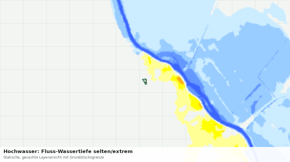 Statische Kartenansicht: Hochwasser: Fluss-Wassertiefe selten/extrem
