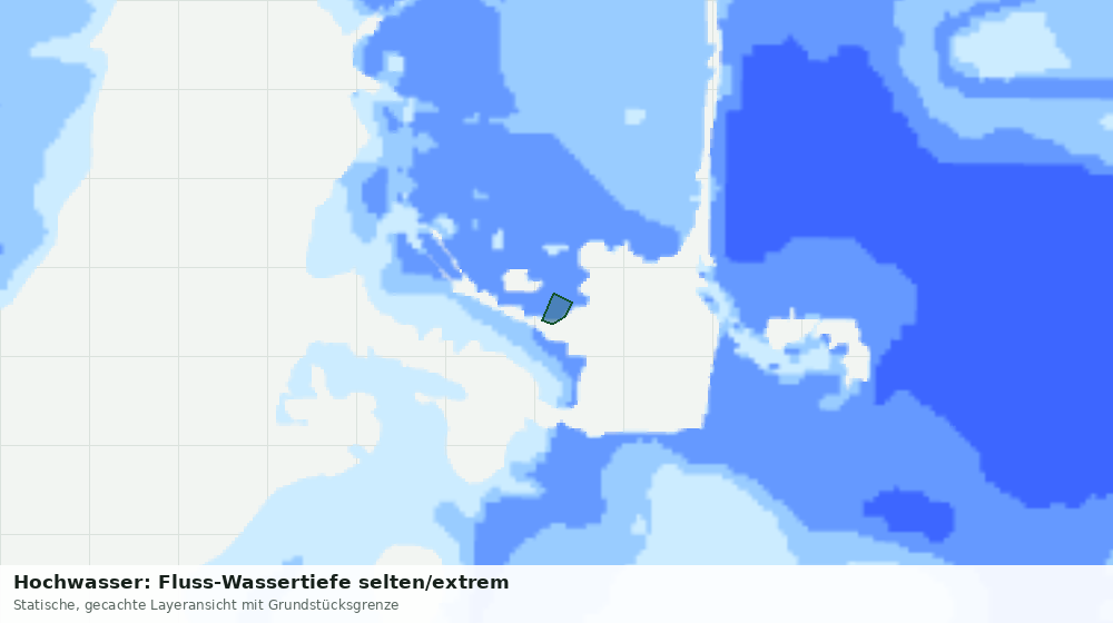 Statische Kartenansicht: Hochwasser: Fluss-Wassertiefe selten/extrem