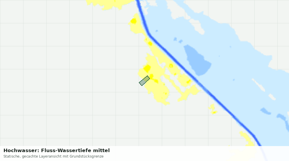 Statische Kartenansicht: Hochwasser: Fluss-Wassertiefe mittel