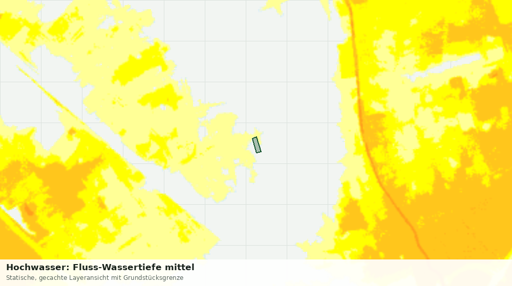Statische Kartenansicht: Hochwasser: Fluss-Wassertiefe mittel