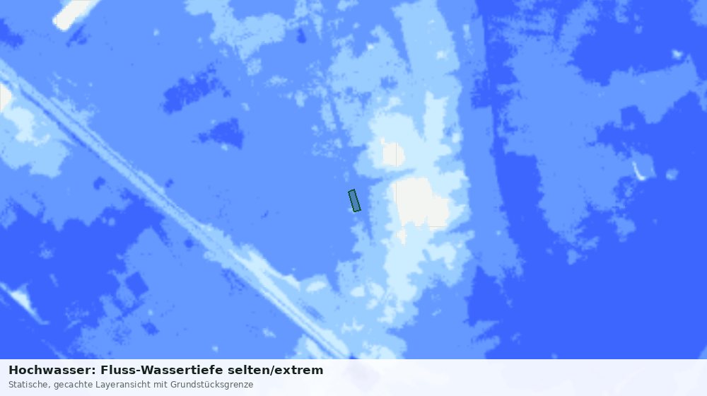 Statische Kartenansicht: Hochwasser: Fluss-Wassertiefe selten/extrem