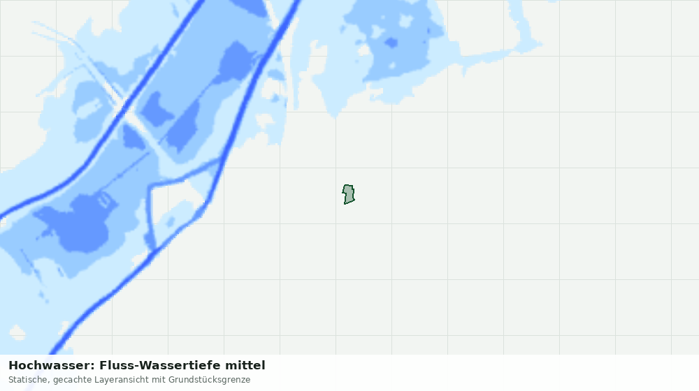 Statische Kartenansicht: Hochwasser: Fluss-Wassertiefe mittel