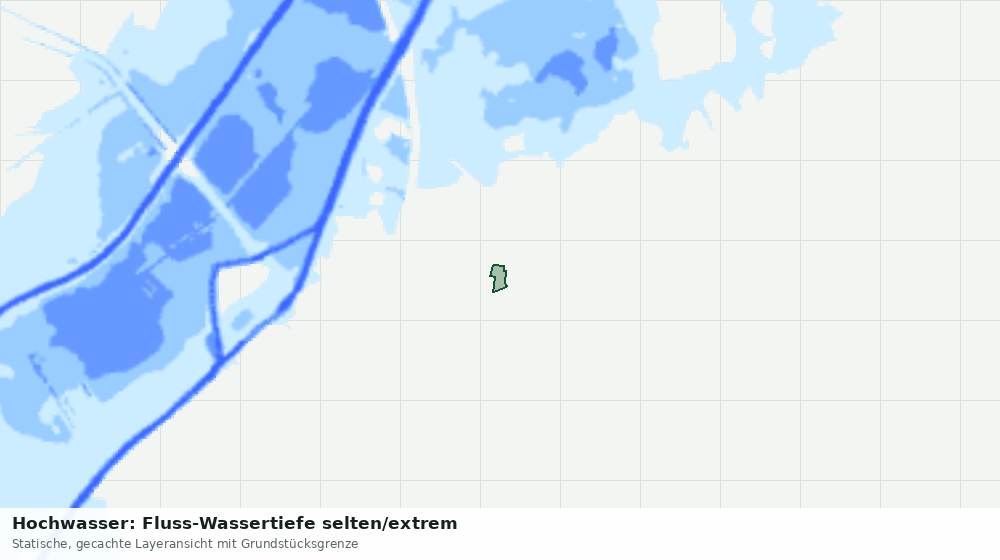 Statische Kartenansicht: Hochwasser: Fluss-Wassertiefe selten/extrem