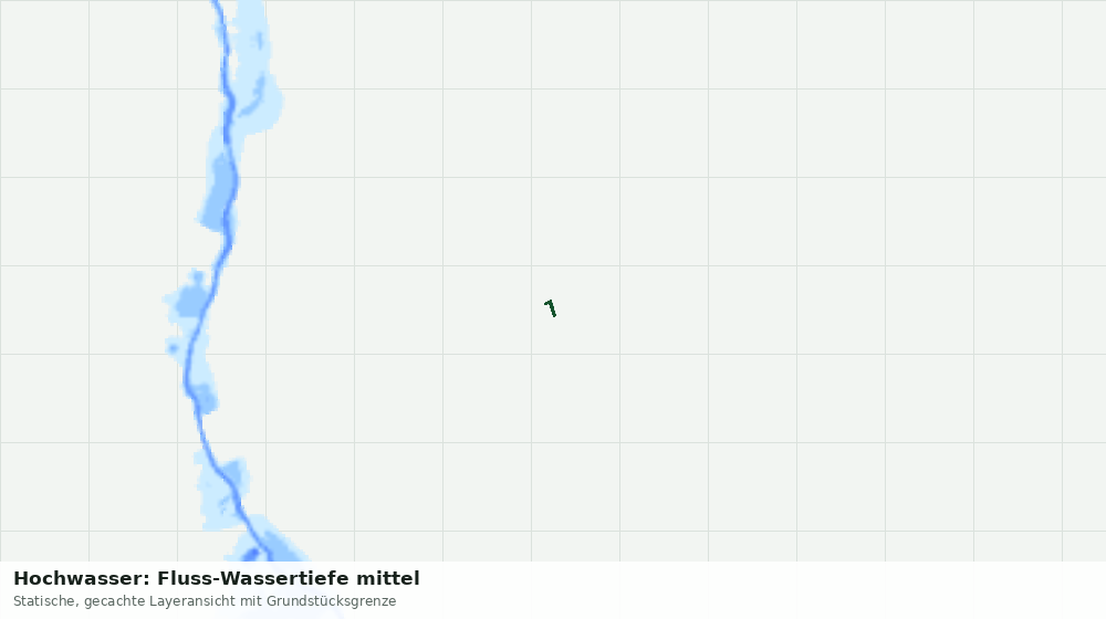 Statische Kartenansicht: Hochwasser: Fluss-Wassertiefe mittel
