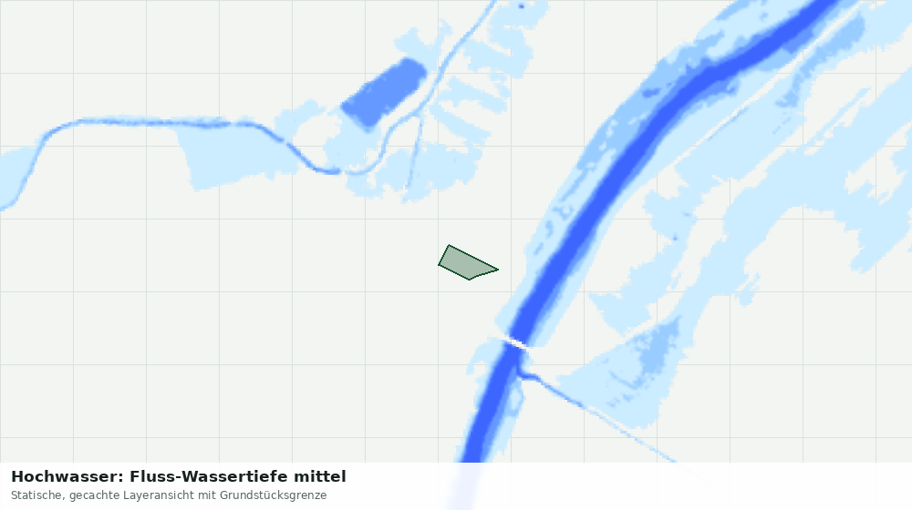 Statische Kartenansicht: Hochwasser: Fluss-Wassertiefe mittel