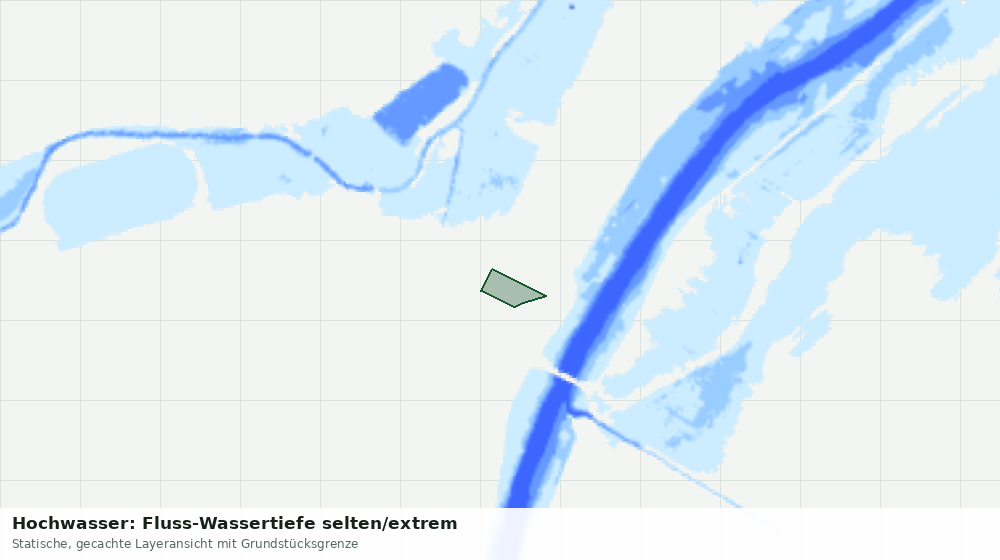 Statische Kartenansicht: Hochwasser: Fluss-Wassertiefe selten/extrem