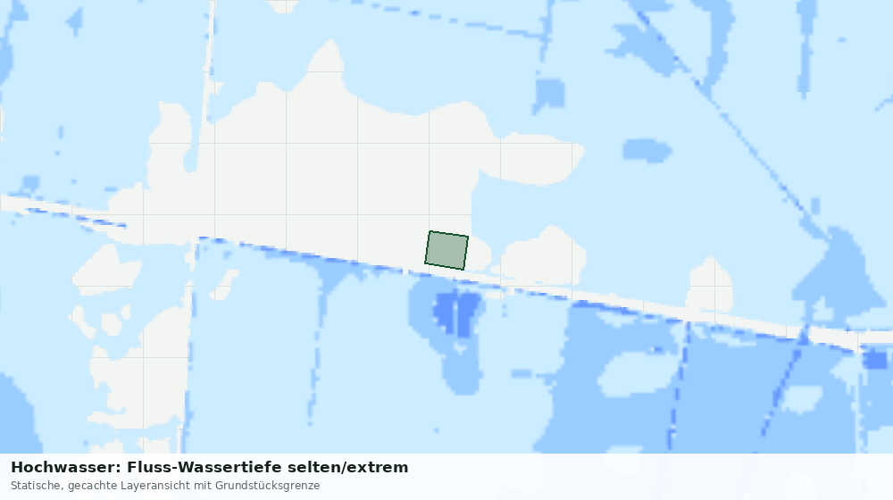 Statische Kartenansicht: Hochwasser: Fluss-Wassertiefe selten/extrem