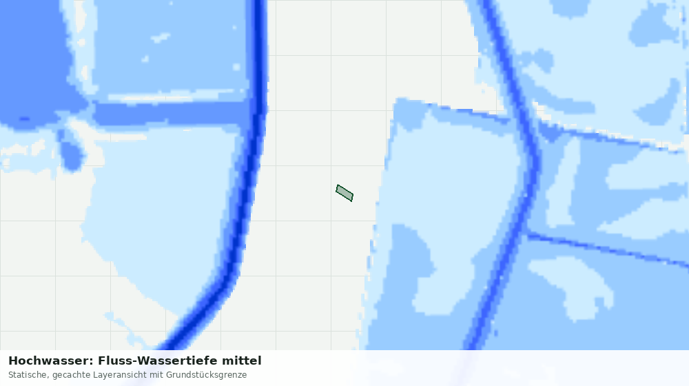 Statische Kartenansicht: Hochwasser: Fluss-Wassertiefe mittel