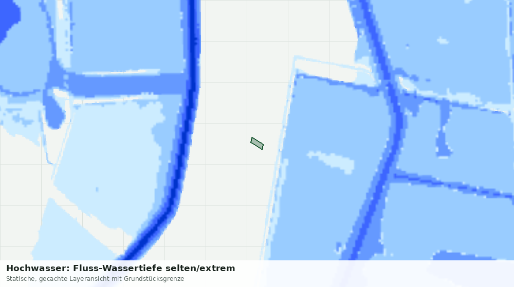 Statische Kartenansicht: Hochwasser: Fluss-Wassertiefe selten/extrem