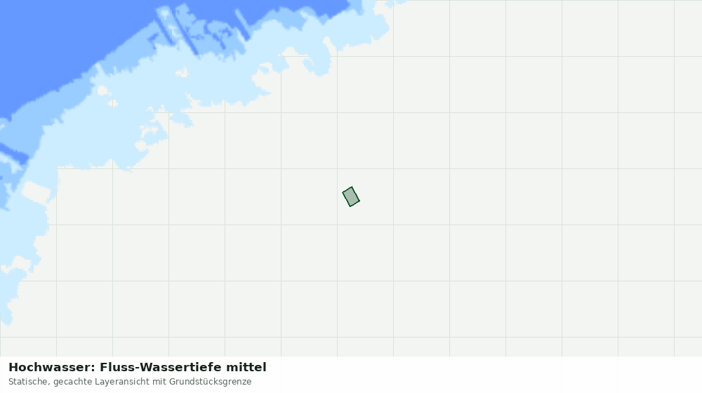 Statische Kartenansicht: Hochwasser: Fluss-Wassertiefe mittel