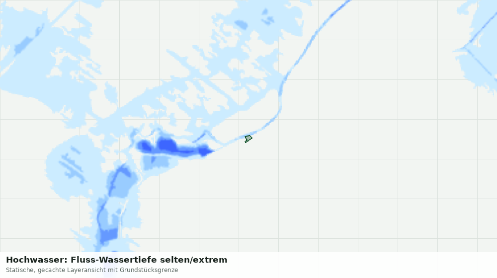 Statische Kartenansicht: Hochwasser: Fluss-Wassertiefe selten/extrem