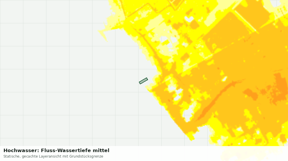 Statische Kartenansicht: Hochwasser: Fluss-Wassertiefe mittel