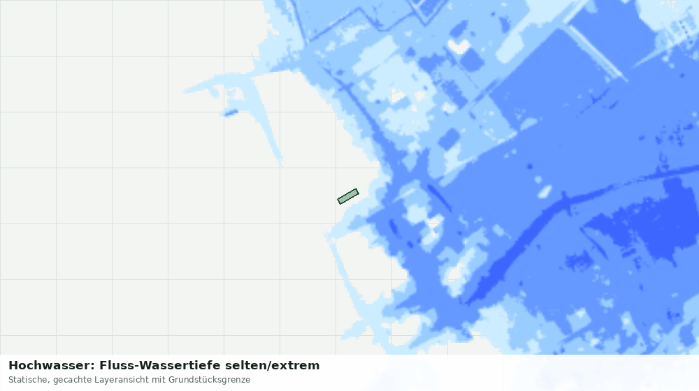 Statische Kartenansicht: Hochwasser: Fluss-Wassertiefe selten/extrem