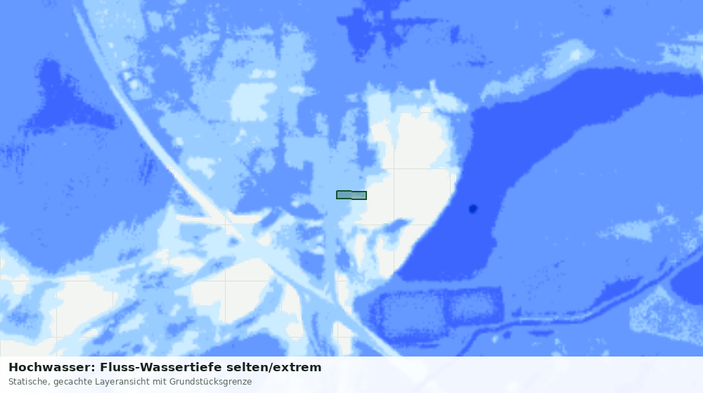 Statische Kartenansicht: Hochwasser: Fluss-Wassertiefe selten/extrem