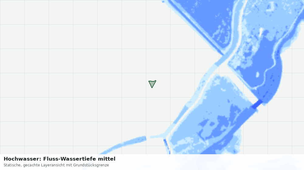 Statische Kartenansicht: Hochwasser: Fluss-Wassertiefe mittel